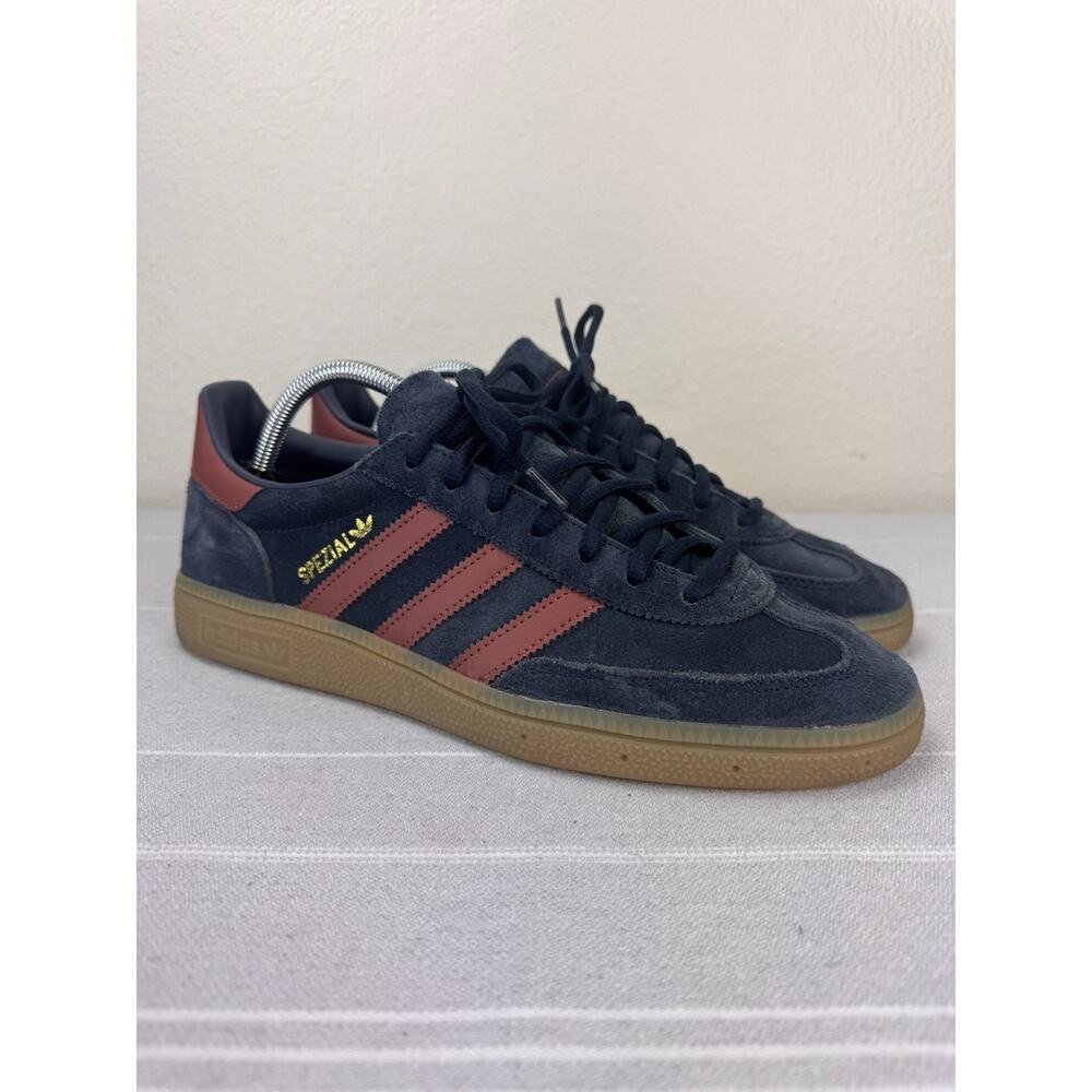 Adidas Handball Spezial Lace Up Sneakers Aurora Ink Wild Sepia Gold Metallic 9.5